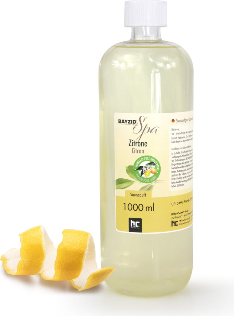 1 L BAYZID® SPA Saunaaufguss Zitrone Produktbild 