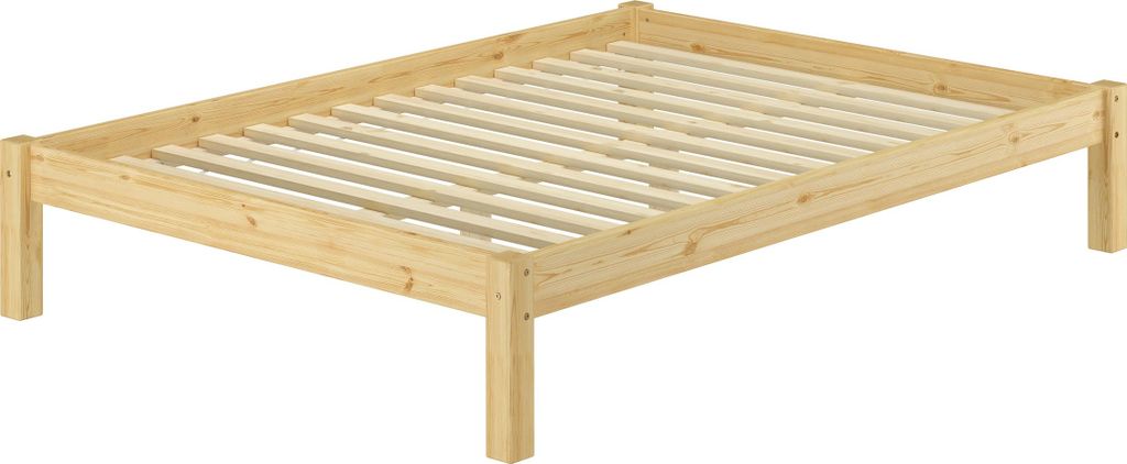 Doppelbett Massivholzbett Kiefer natur 140x200 Futonbett Produktbild 