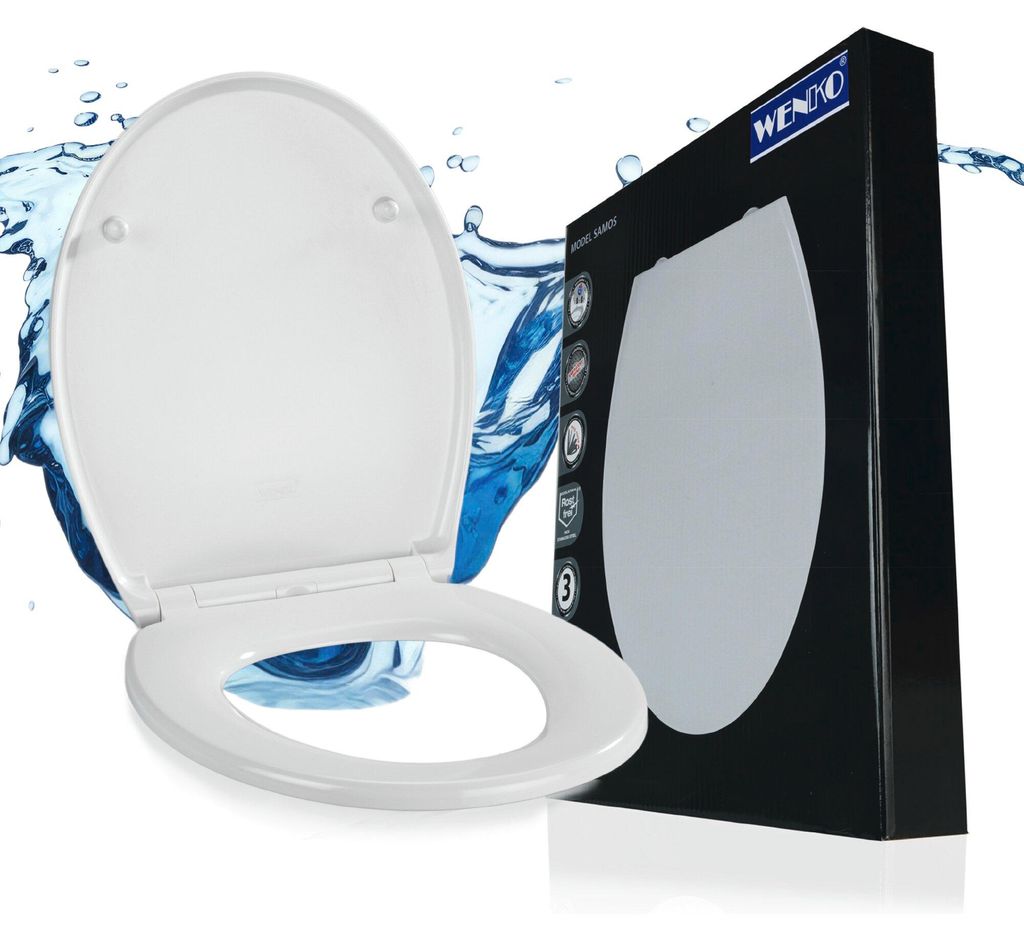 WENKO Premium WC SEAT SAMOS bianco, sedile per WC con Immagine del prodotto 