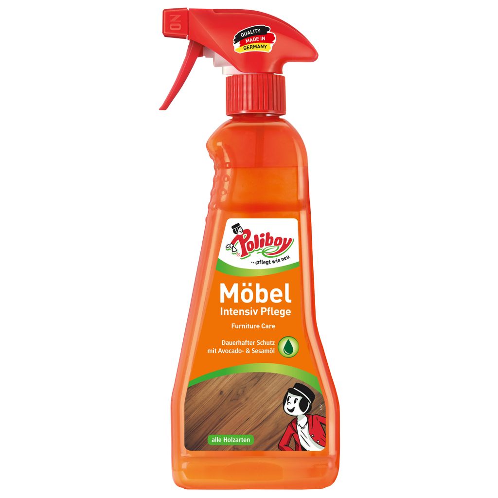 Poliboy Möbel Intensiv Pflege Sprühflasche - Inhalt 375 ml, Reinigung & Pflege