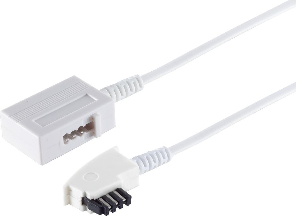 TAE F-Stecker / TAE F-Kupplung weiß 15m Produktbild 