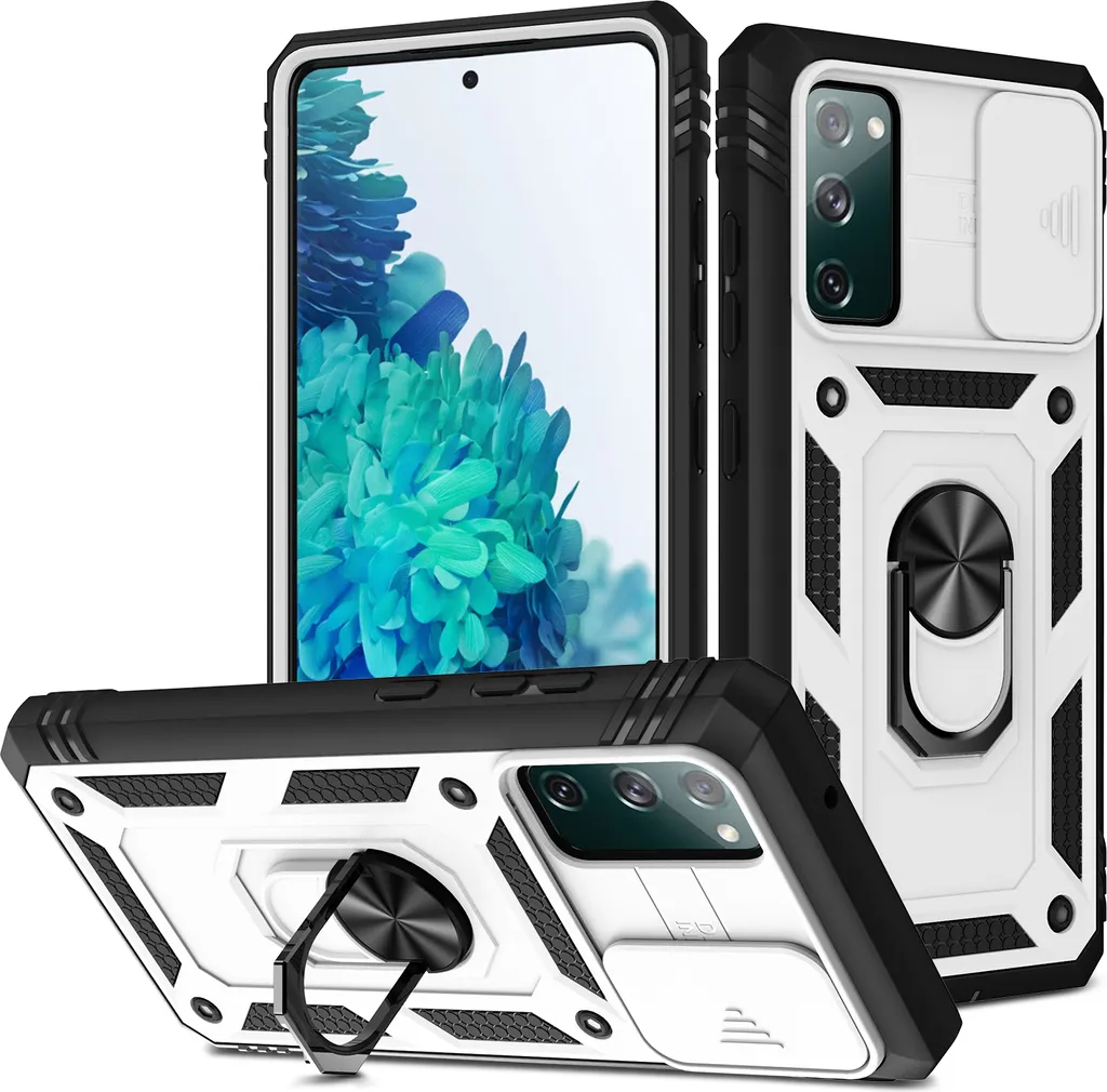 Custodia Militare Samsung S20 FE 5G Bianca: Antiurto e Fotocamera Protetta