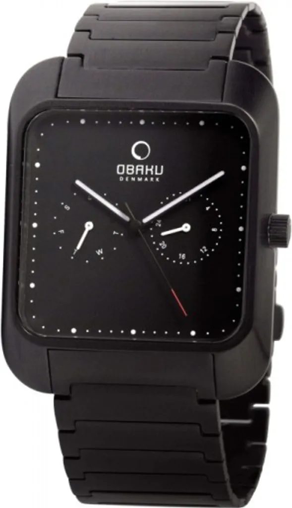 Montre Obaku Homme Noir Anti-Rayures V145UBBSB Confortable et Robuste
