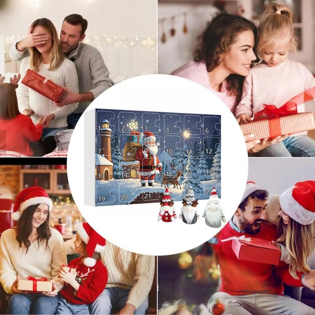 Wichtel Adventskalender 2024 – 24 Plüschzwerge Zum Aufhängen, Weihnachts-Countdown Für Kinder & Erwachsene