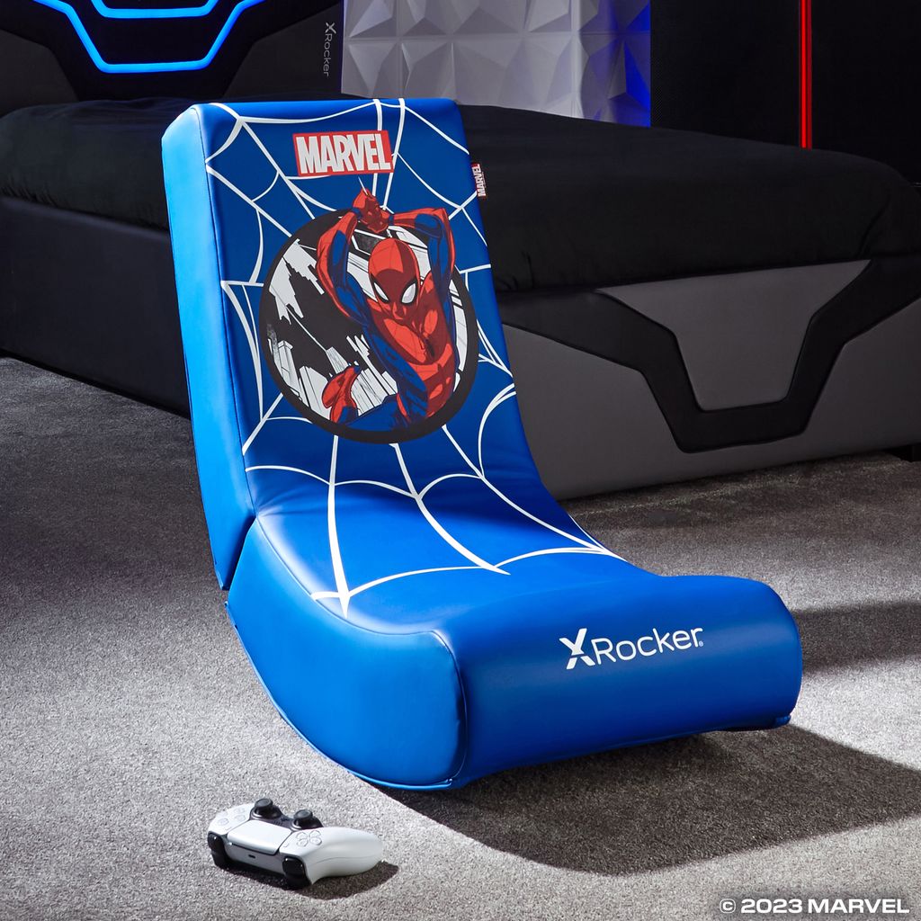X Rocker Marvel Spider-Man Gaming Bodensessel blau Produktbild 