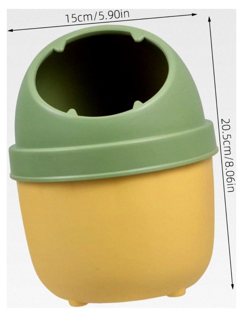 Kleiner Mini-Schreibtischmülleimer mit Deckel – Dinosaurier-Abfalleimer für Badezimmer und Küche – Dekorativer Recyclingbehälter für Büro...