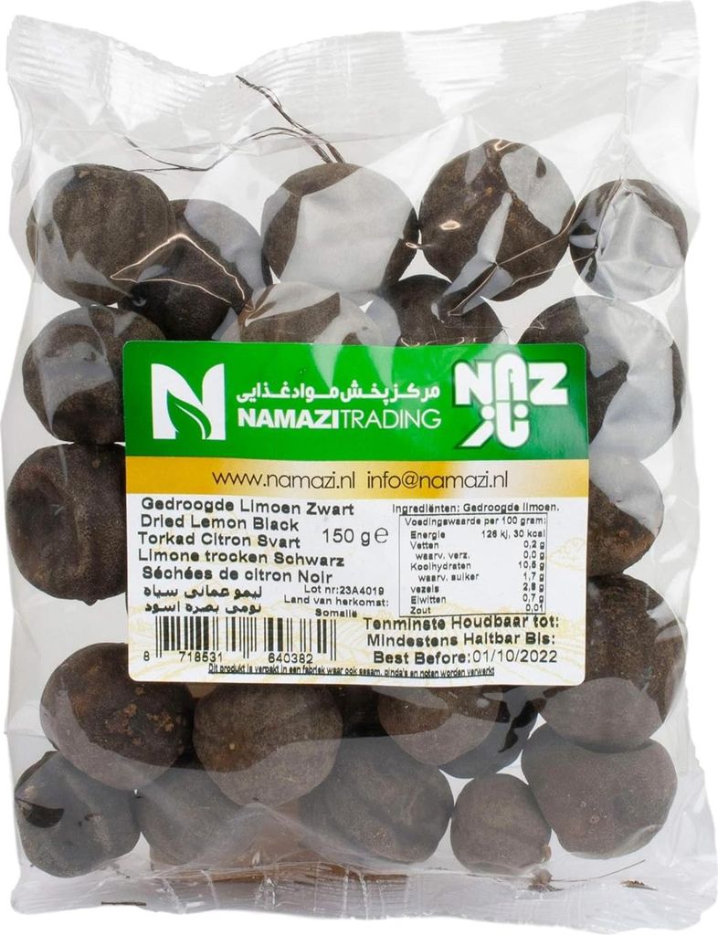 Naz - Schwarze Getrocknete Limetten (4x150g) Produktbild 