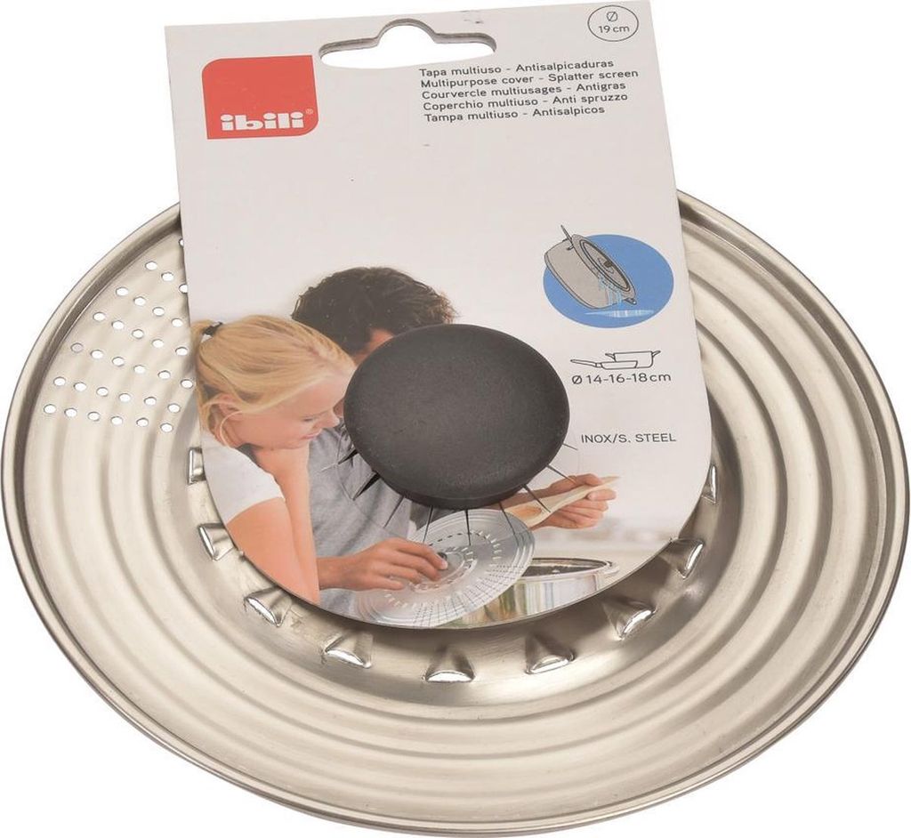Ibili Multifunktionsabdeckung, Edelstahl, 26/28/30 cm, Produktbild 