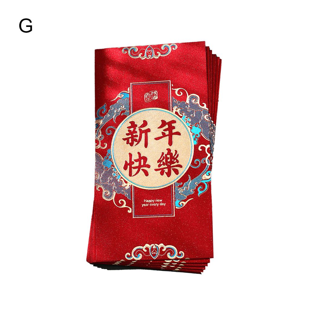 6pcs schön aussehend rote Taschencharaktermuster Papier exquisite Neujahrsgeldumschlag für Zuhause-G