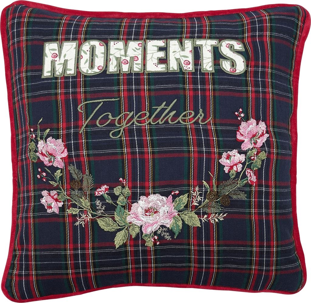 Greengate Dagmar Kissenhülle moments blue mit Stick 40x40cm