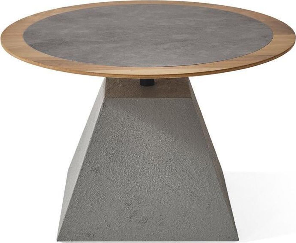 Couchtisch Holz Rund Beistell Design Silber Tisch Möbel Wohnzimmer Neu