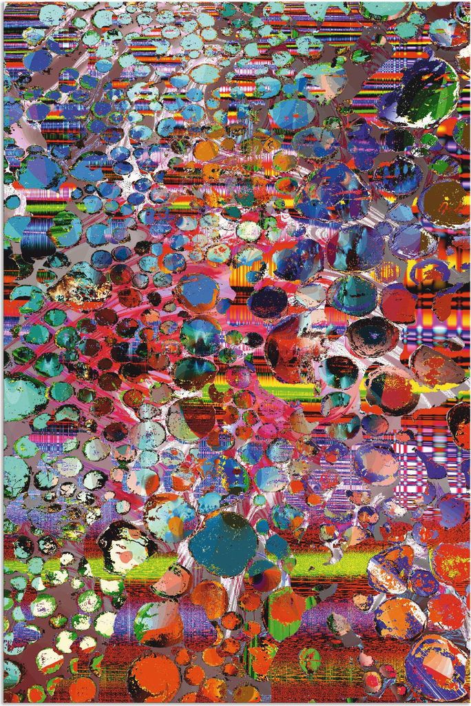 ARTland Wandbild Alu für Innen & Outdoor Hölzernes Hochland Größe: 40x60 cm
