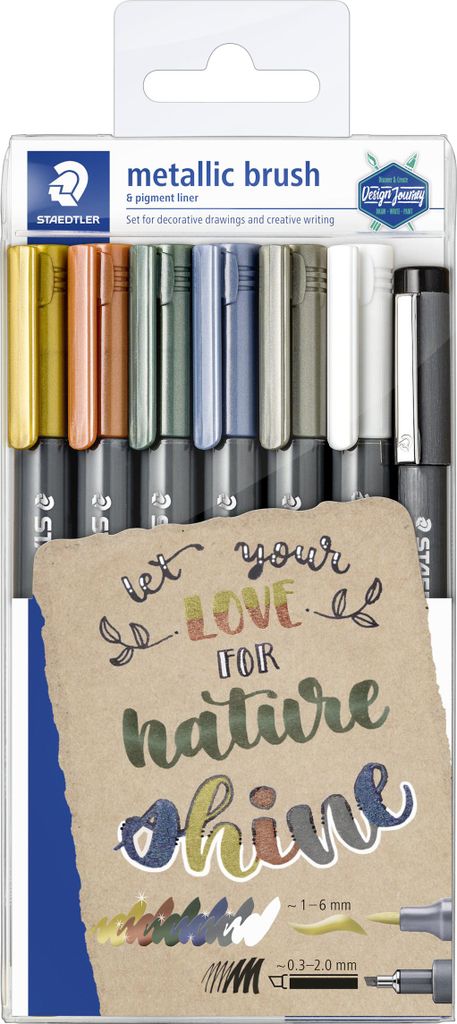 Staedtler - Pinselmetallic Penny bei 7 Farben Fall eines 7 -Stücks | 180 Stücke