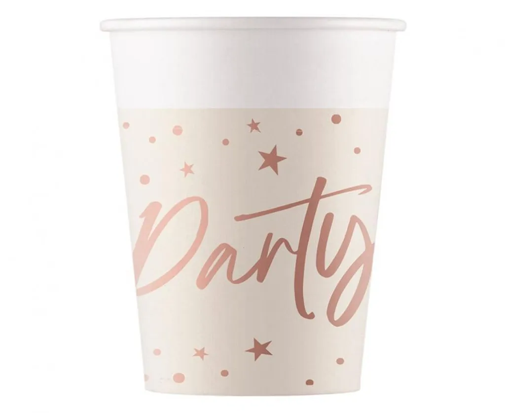Bols jetables en carton Party 200 ml - Vaisselle jetable lot de 8 pièces