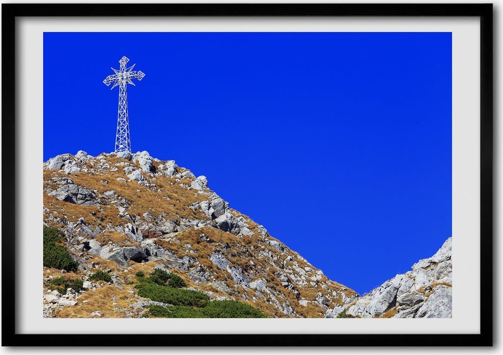 Bild - Bilder - Bilderrahmen - 70 cm x 50 cm - MDF-Rahmen, Wandkunst Tatra Giewont