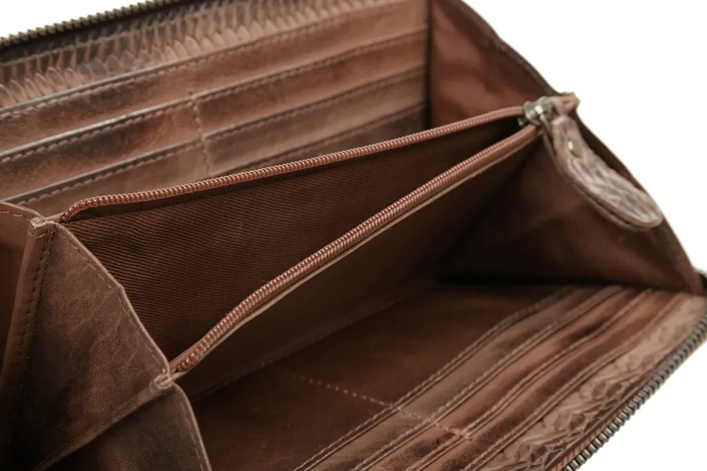 Portafoglio Marrone CHIEMSEE Perth con Zip Totale - Ideale per Viaggiatori - 10