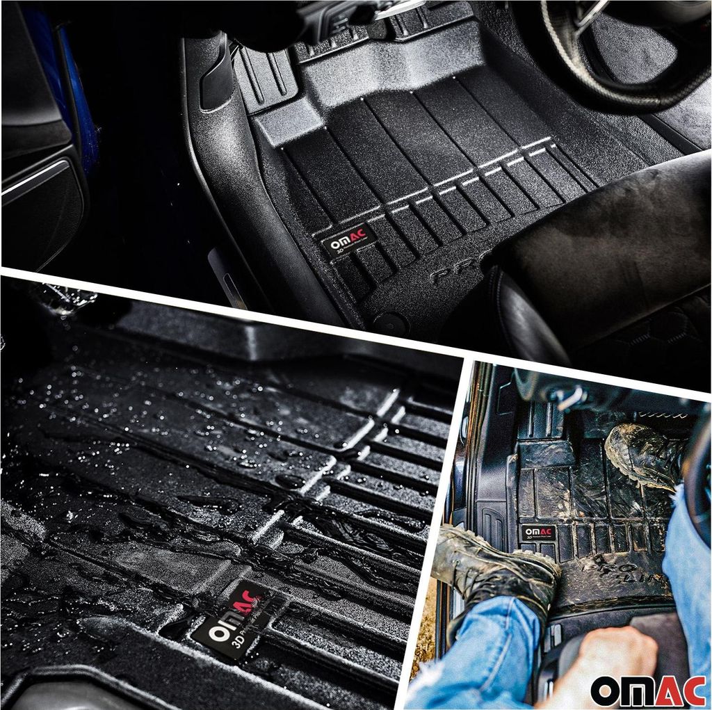Tappetini Auto TPE 3D OMAC Per BMW X1 F48 (2015-2024) – Set Completo Con Baule, Antiscivolo E Impermeabili