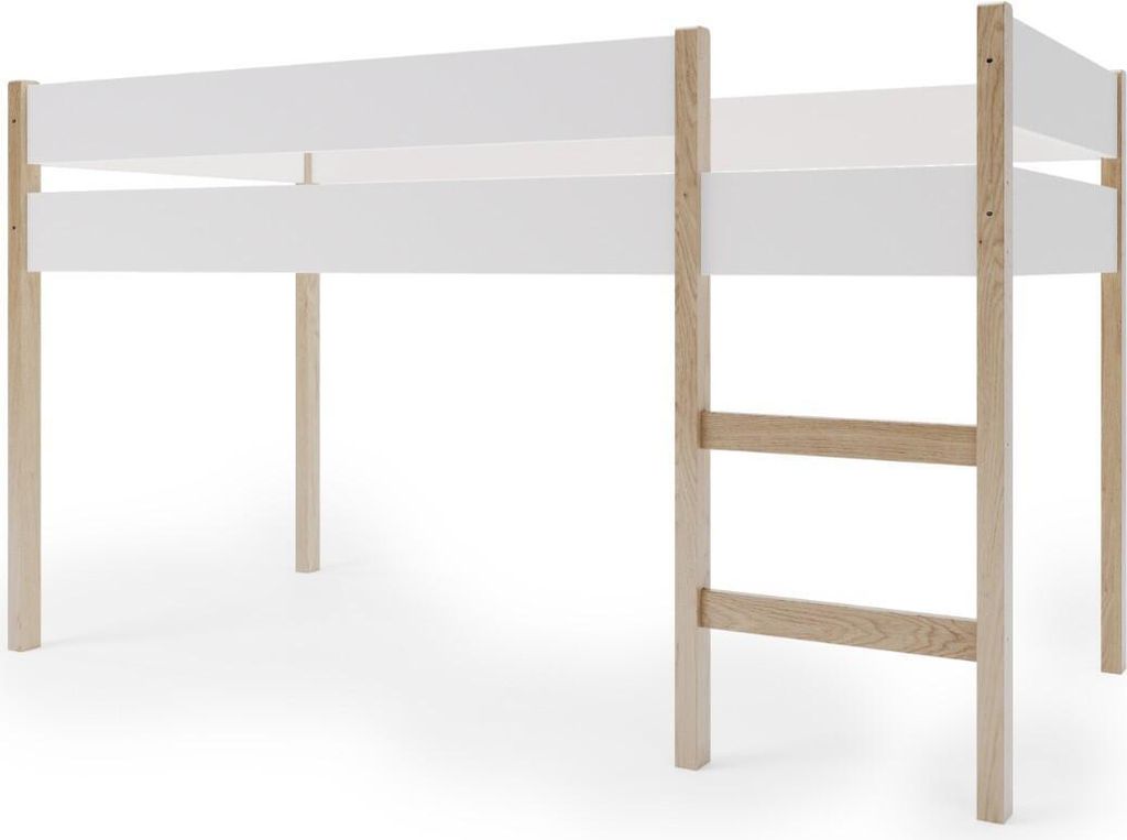FURNLUX Hochbett Grott Weiss 90x200cm / Hauptfarbe: Weiß / Produktbild 
