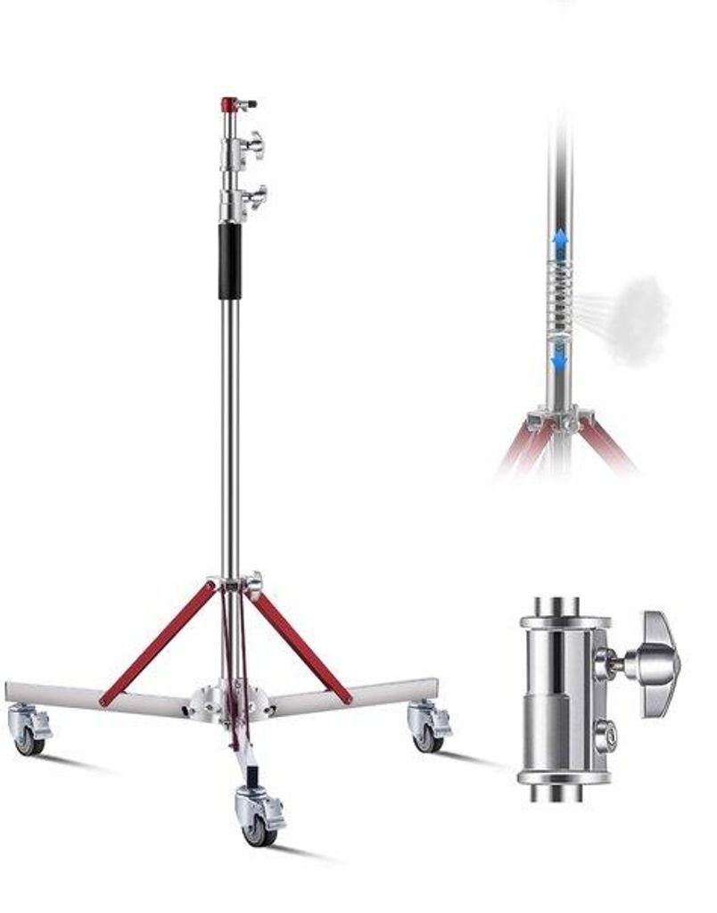 Fotostativ für Studio-Beleuchtung und Geräte mit Rollen
