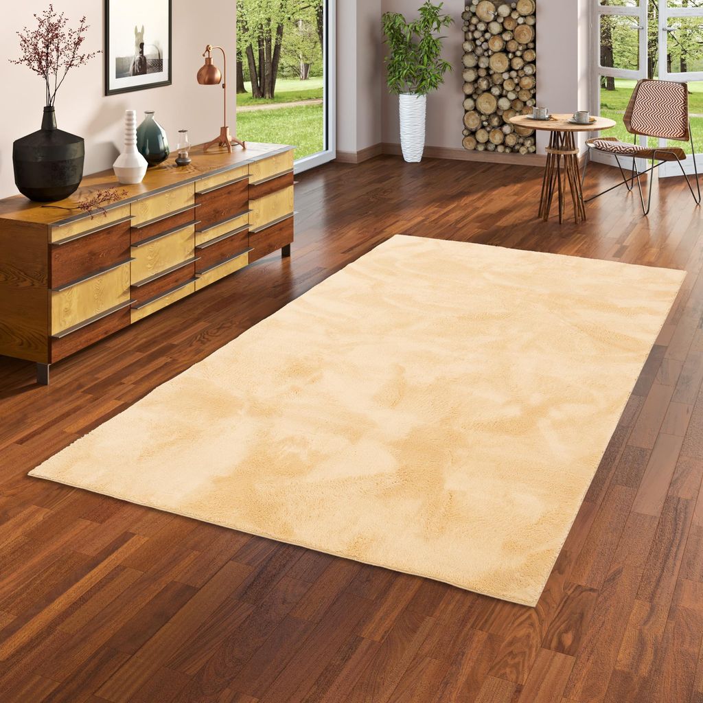 Luxus Super Soft Fellteppich Pearl Gelb, Größe:120x170 cm