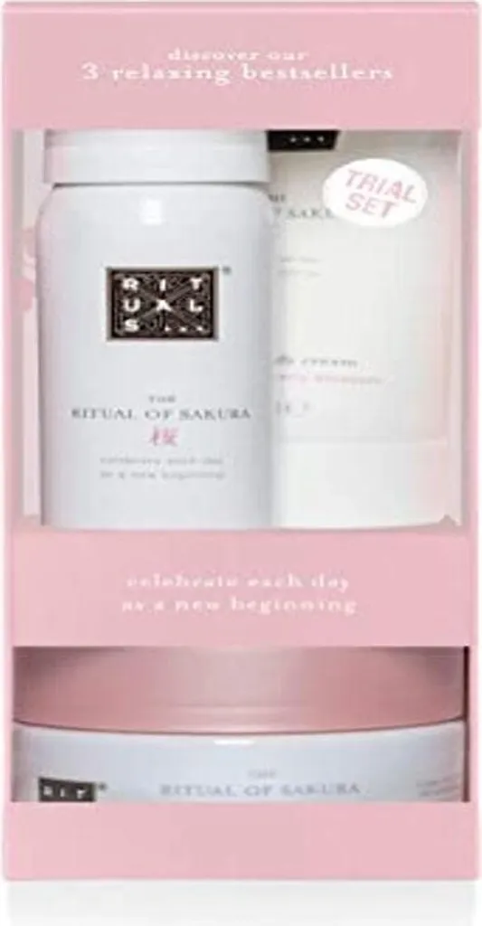 Rituals Sakura Coffret Cadeau Trial Set Anti-Peau Sèche et Stress Quotidien