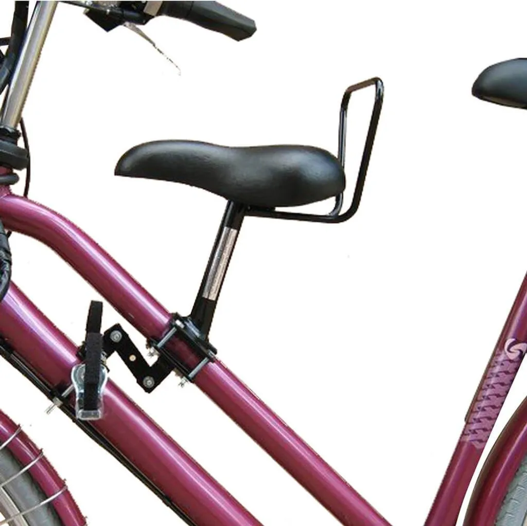 Siège de vélo central pour enfant adapté aux cadres tubulaires dame