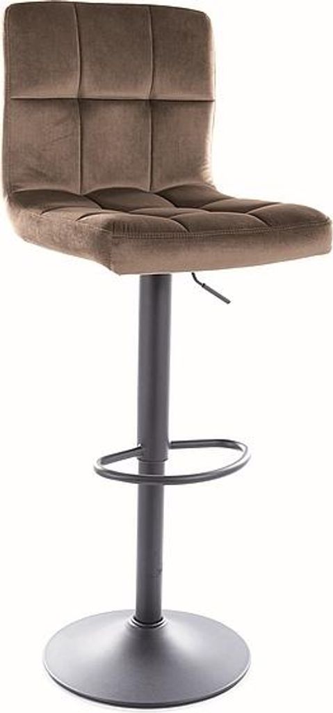 LEONORA Barhocker – Dunkelbeige/Schwarz