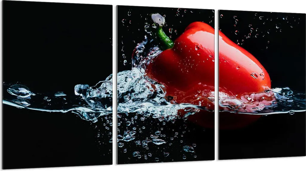 Set 3 Coprifornelli Vetro 30x52 Pepe Nero - Protezione e Tagliere Cucina