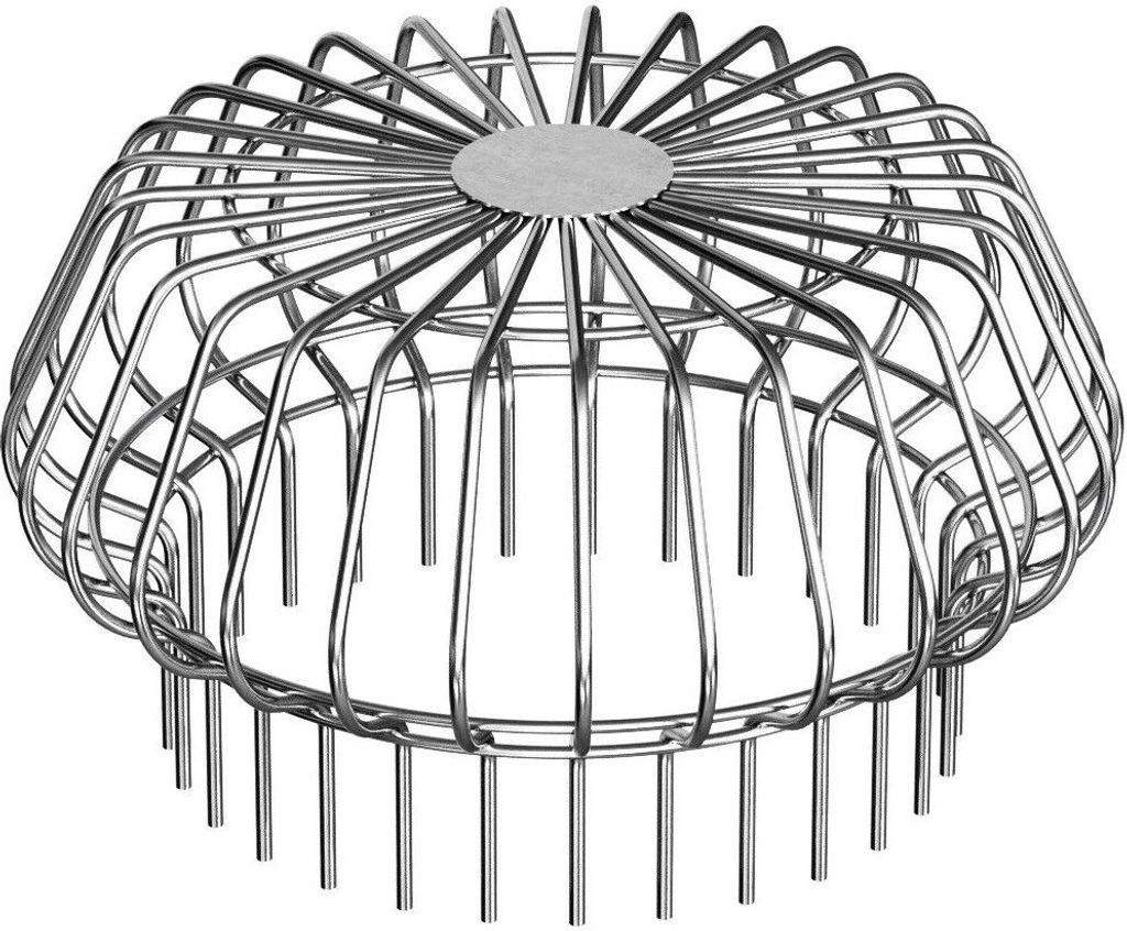 V4A Edelstahl Laubfanggitter Laubfang Dachrinne Laubfangkorb Dachrinnenschutz 200mm