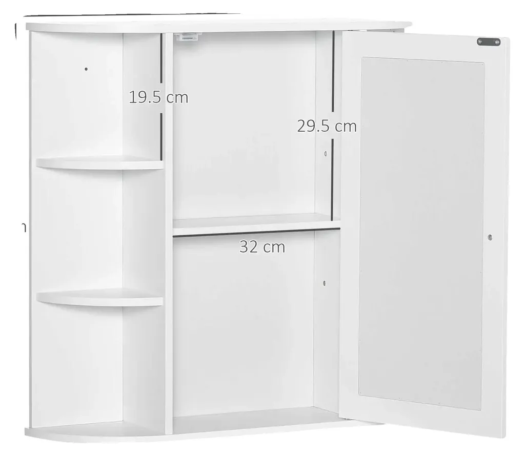 Armoire de salle de bain murale pour libérer de l'espace - Blanc