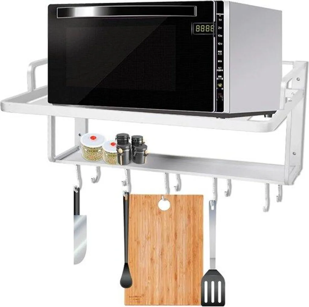 Solution Gain de Place : Étagère Murale Aluminium Support Four Cuisine