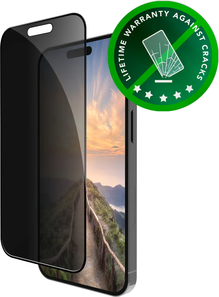 Dbramante1928 Eco-Shield iPhone 16/15 Privacy Screen Protector - Vetro Riciclato