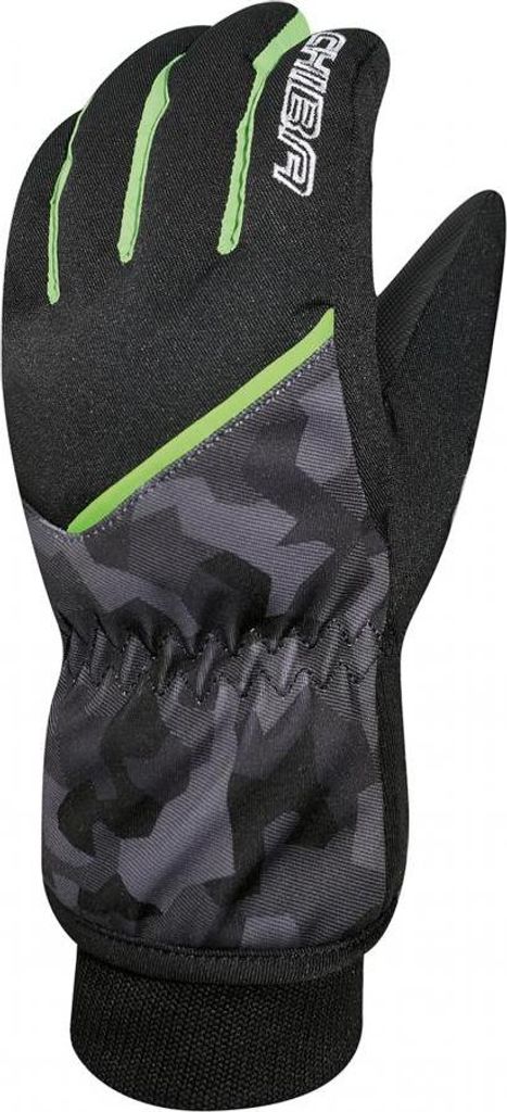 CHIBA Snow Flash - wasserdichte Winter-Radhandschuhe tarn/apfel, Größe 4