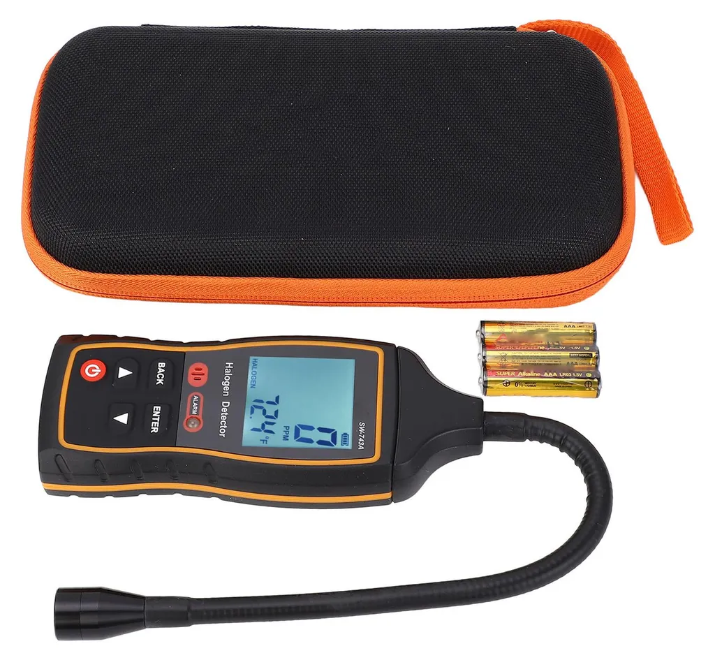Détecteur de réfrigérant avec écran LCD et sonde flexible 1000 PPM
