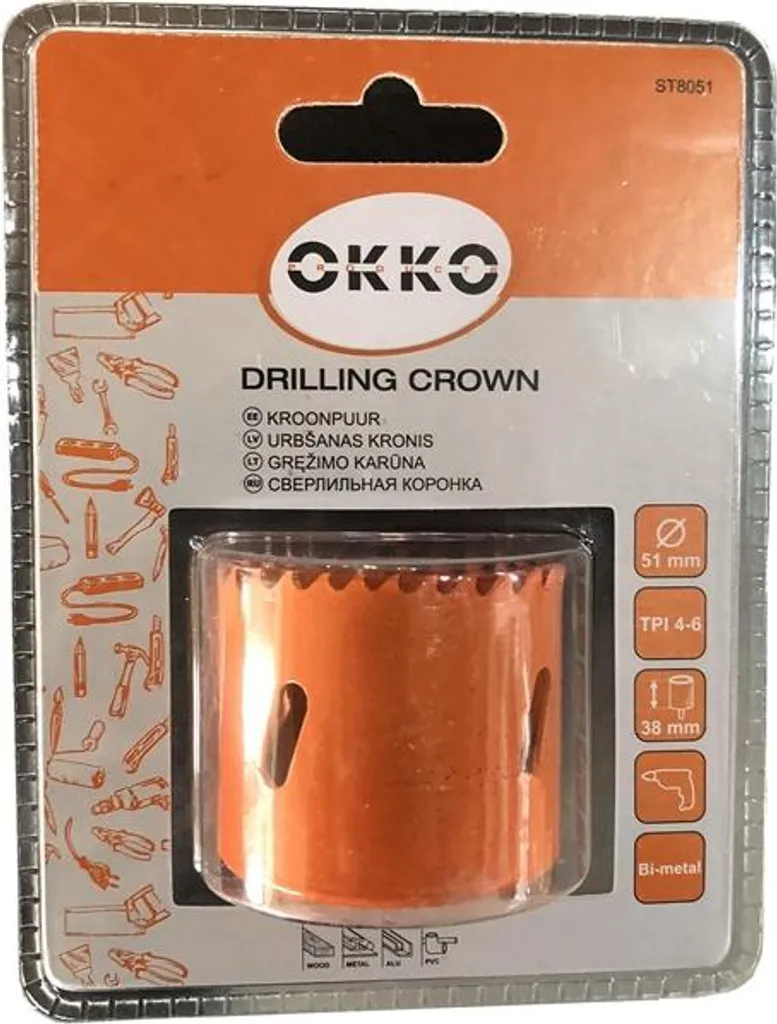 Okko Metal Hal Saw 127 mm avec denture HSS Bimétal pour acier et inox