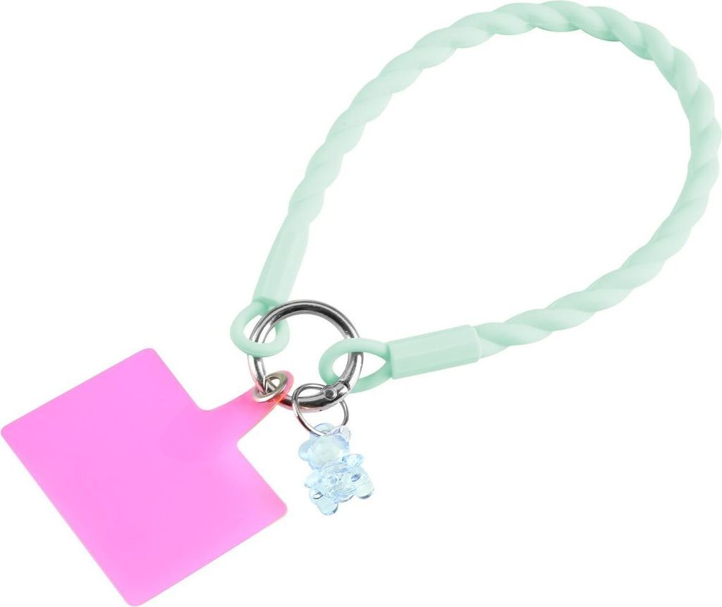 Handy Kette Band Schnur Universal Umhängeband für Handyhüllen Smartphone Nylon, Farbe:Hellgrün