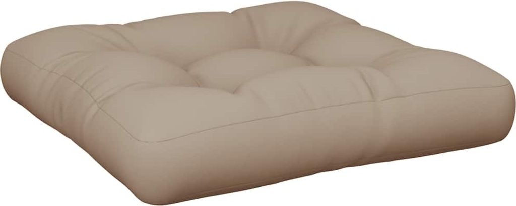 vidaXL Palettenkissen Taupe 60x61,5x10 cm Stoff