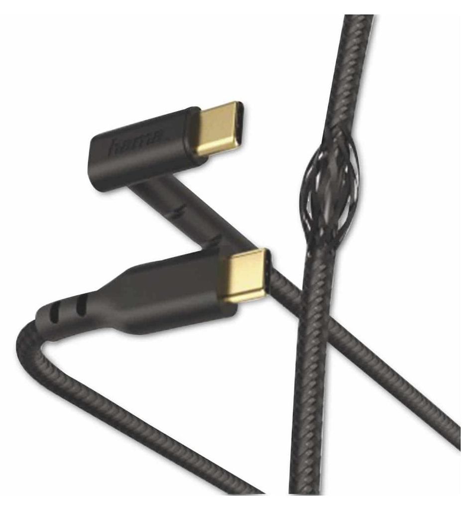 HAMA USB-C Kabel 187214, 45° Stecker, 1,5m, schwarz Produktbild 