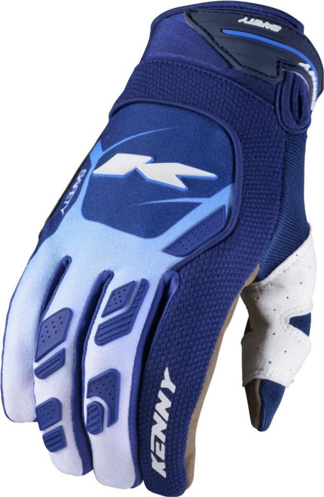 Kenny Racing Sicherheitshandschuhe Cross Enduro Blau/Weiß Größe XL