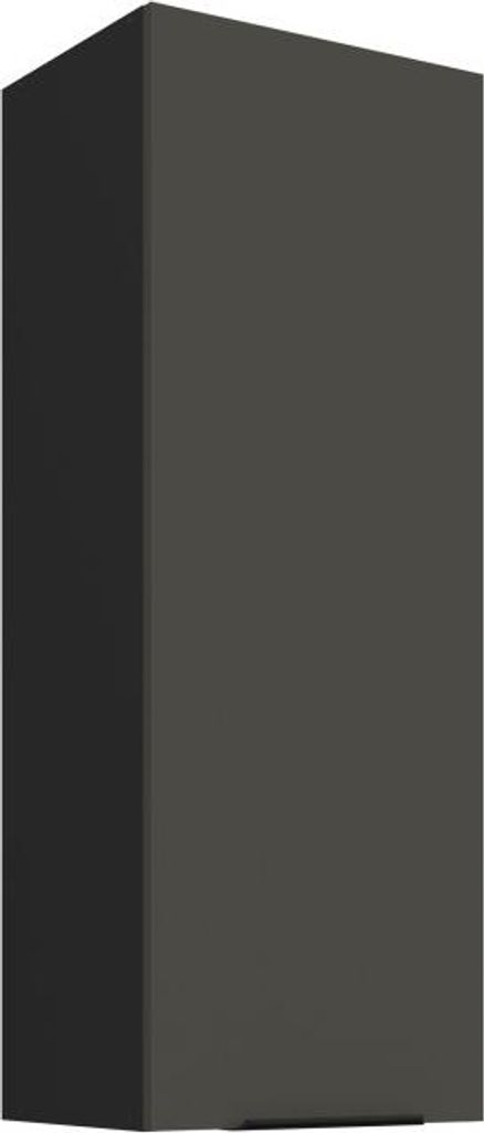 Hoher Küchenoberschrank LUNARA – Breite 40 cm, Graphit/Schwarz