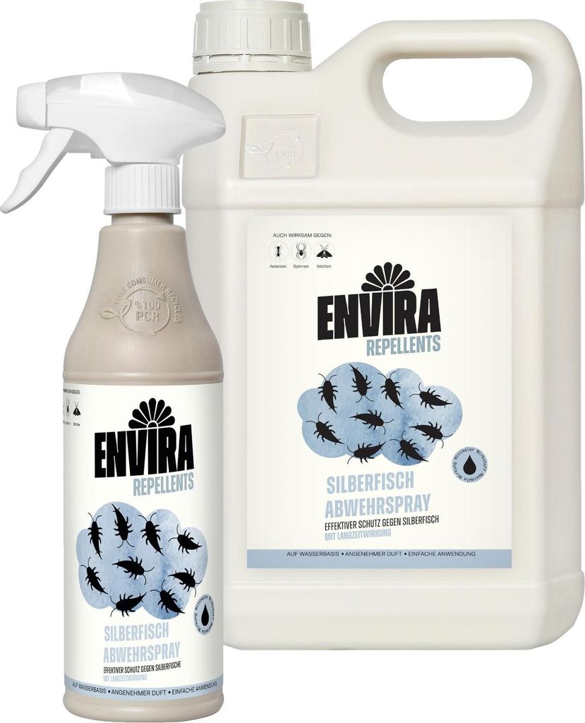 Envira Silberfisch Abwehrspray mit Nachfüllpack 5L+500ml