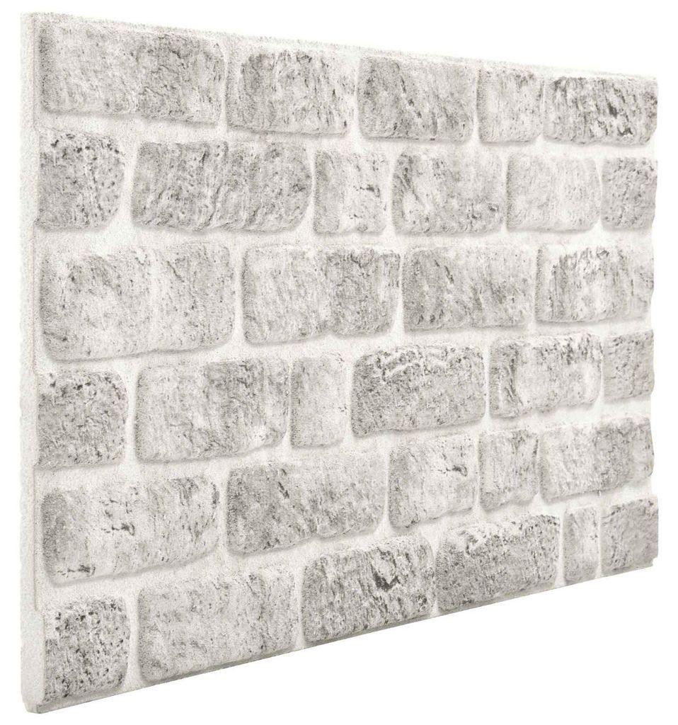 vidaXL Wandpaneele 10 pcs Hellgrau 100 x 50 cm EPS-Schaum