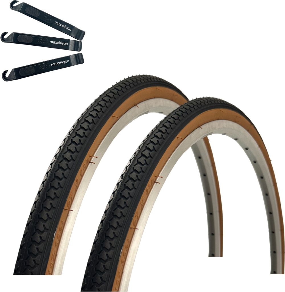 2 pneumatici per bicicletta Roverstone 27" nero/marrone Immagine del prodotto 