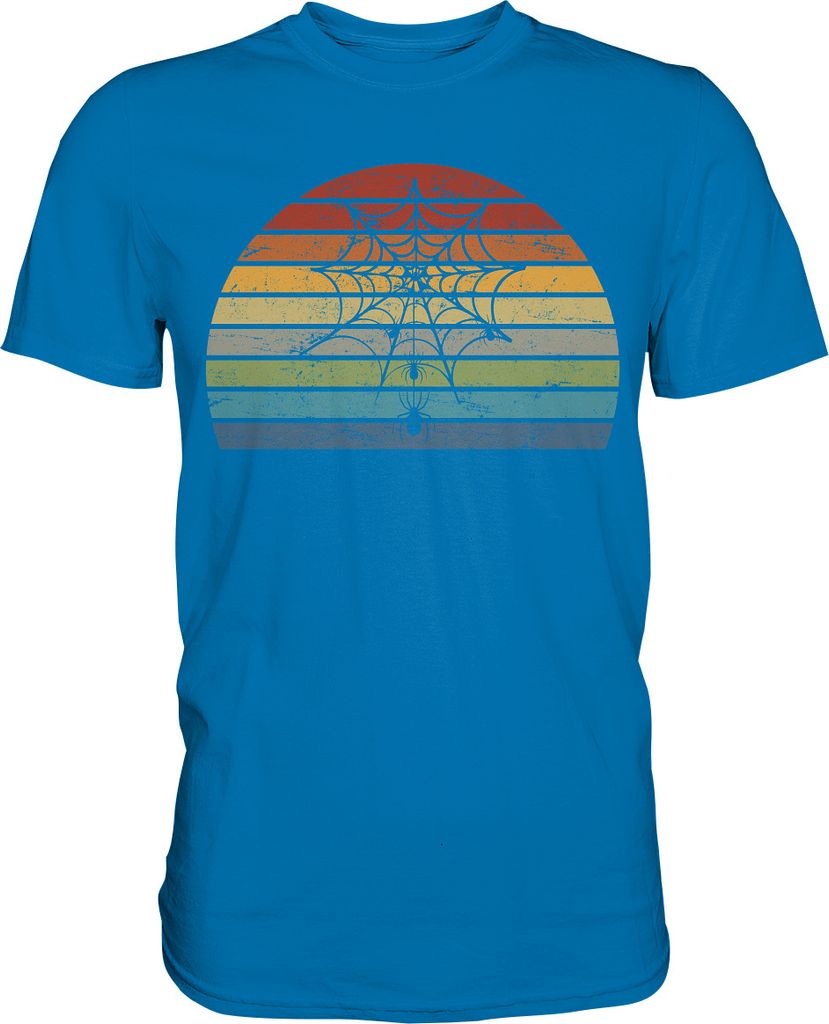 Spinne Insekten Spinnwebe Retro T-Shirt – Royal Blue / XL Produktbild 