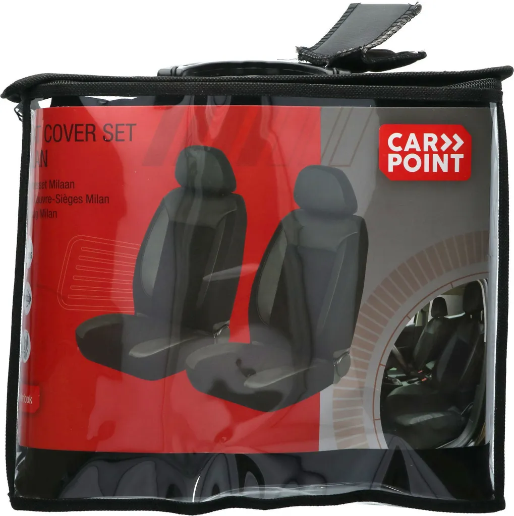 Coprisedili Auto Carpoint Milan Set Universale 4 Pezzi: Robustezza Olandese - 5