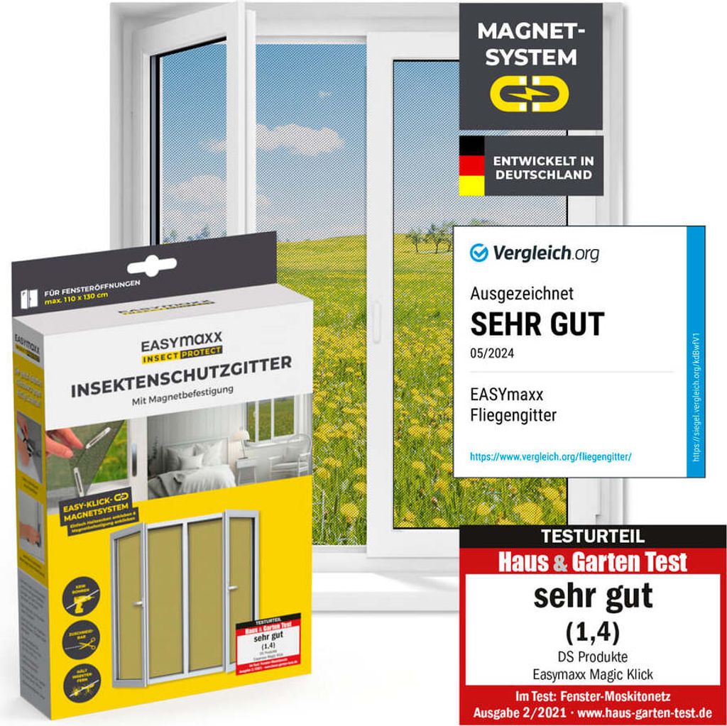 EASYmaxx Insect Protect Insektenschutzgitter mit Magnet - Produktbild 