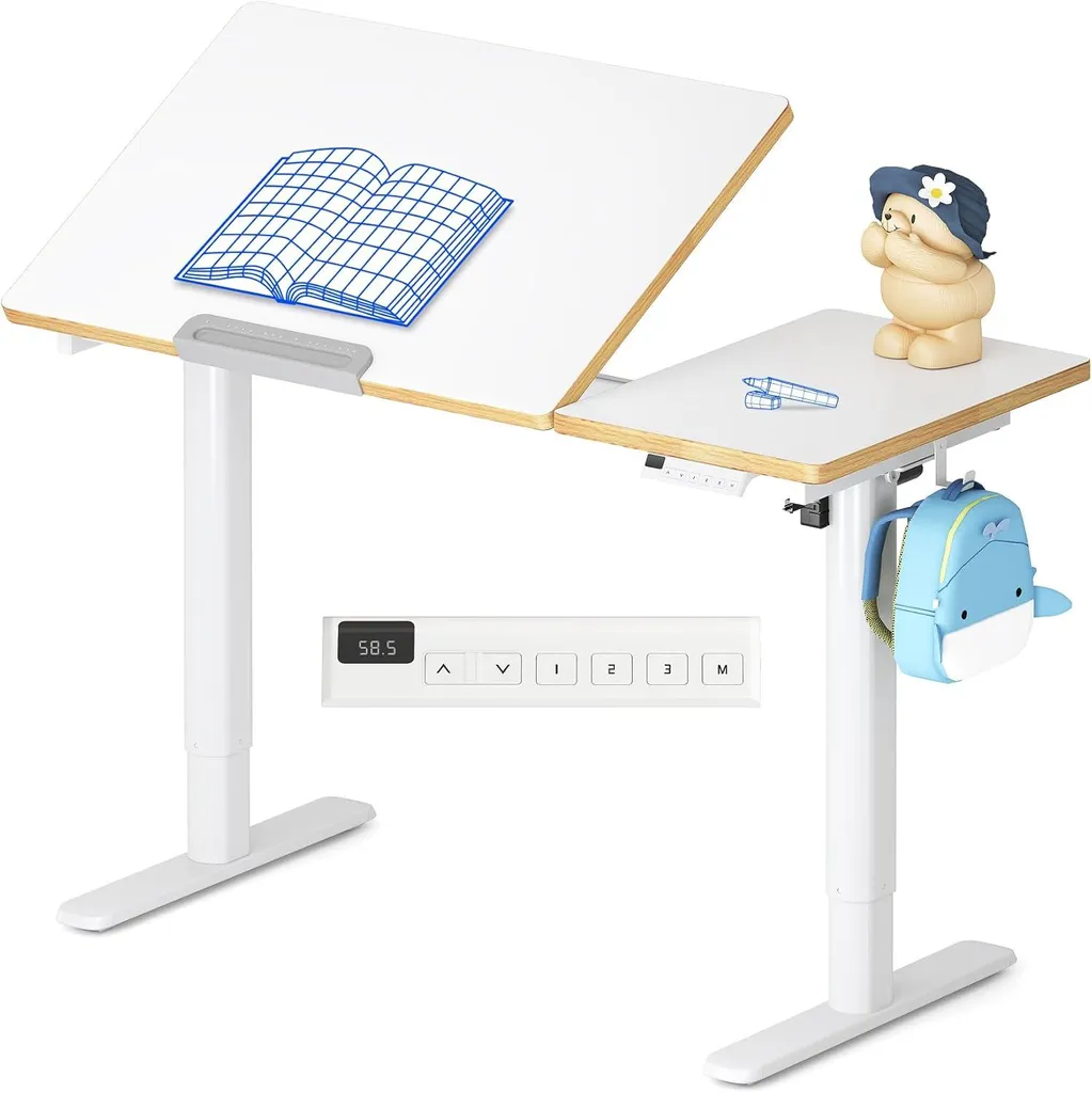 Bureau électrique pour enfants Flexispot avec plateau inclinable 110cm