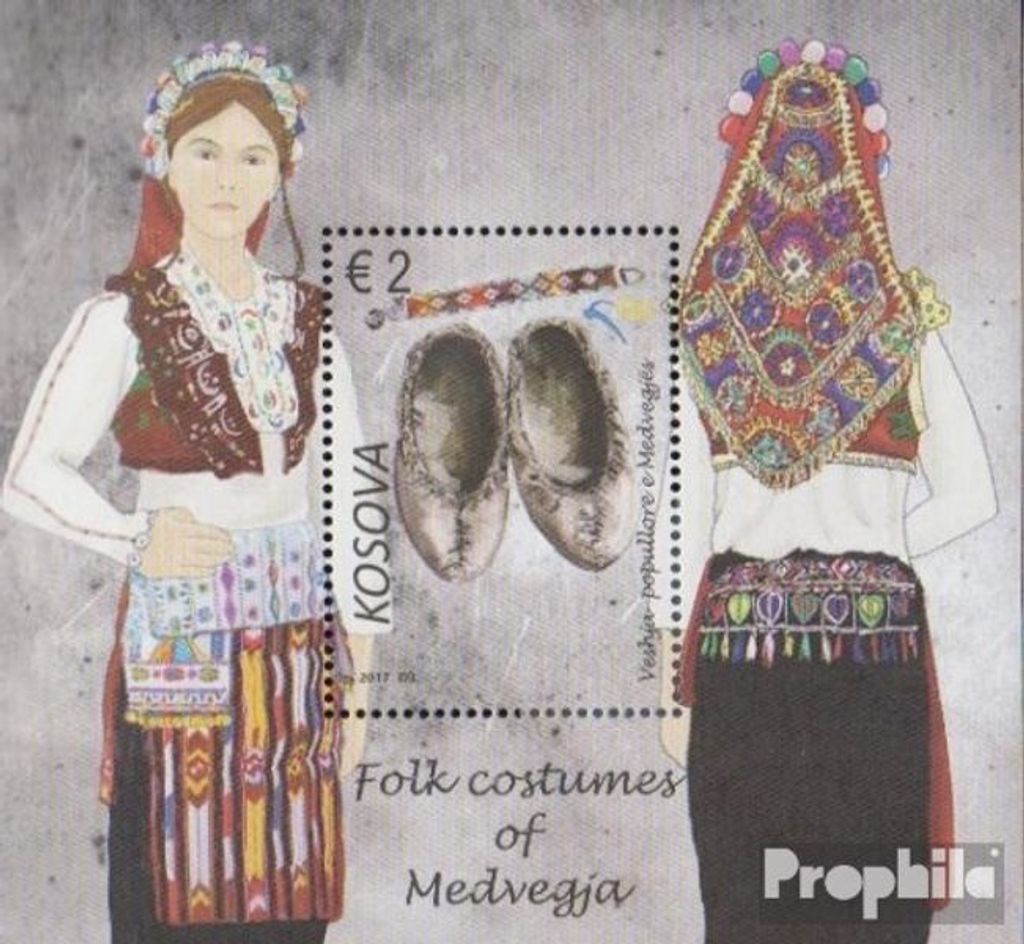 Briefmarken Kosovo 2017 Mi Block44 (kompl.Ausg.) postfrisch Trachten