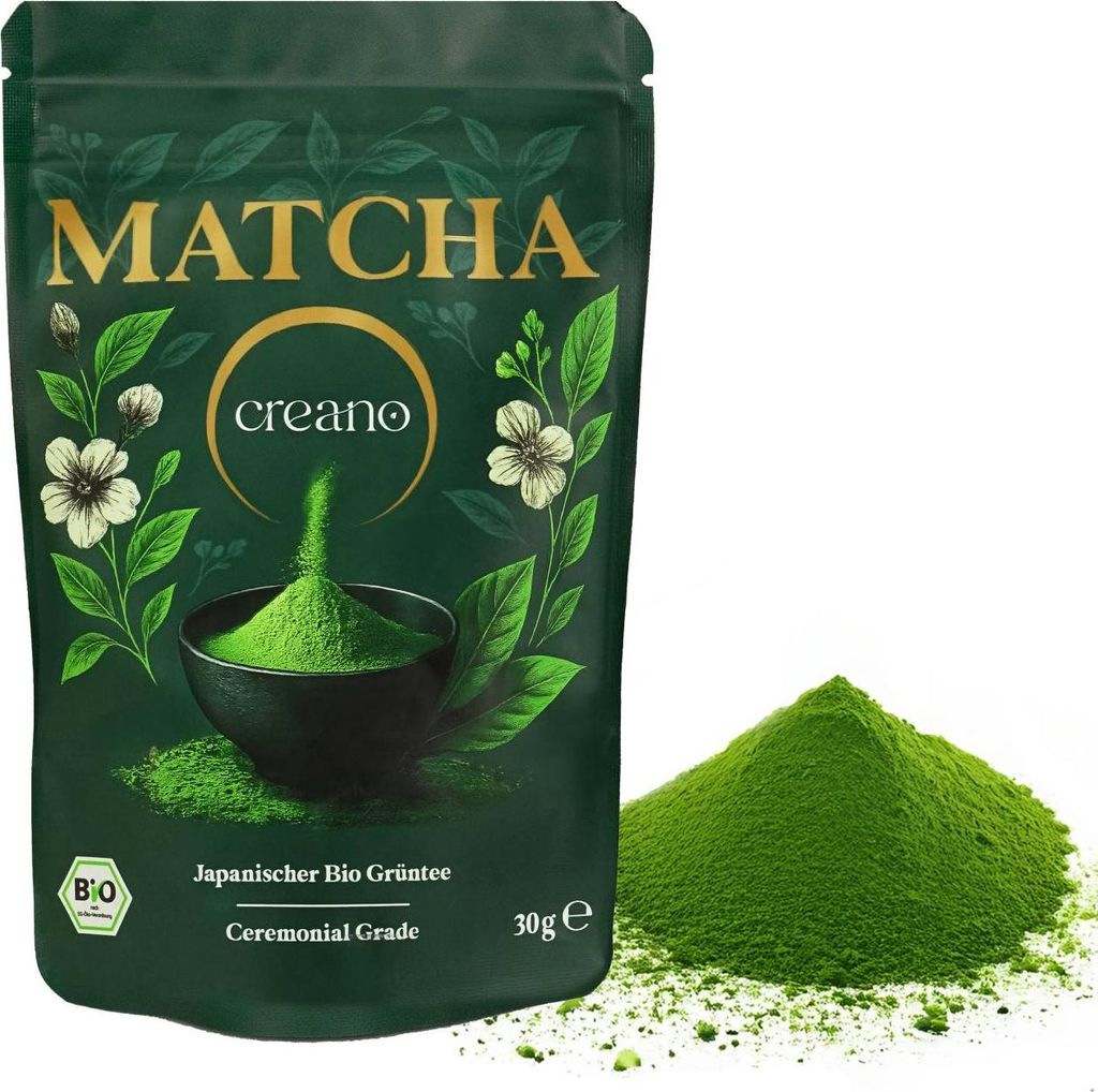 Creano Matcha Tee Ceremonial 30g – Exklusiver Blend aus Japan - Aichi, Kyoto, Shizuoka & Kagoshima - Vier Regionen, ein Genuss: cremig & komplex ...