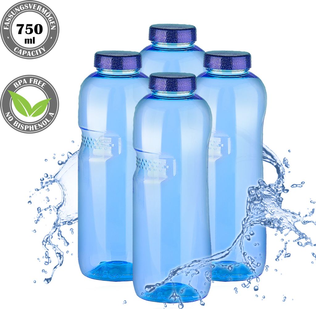 4x Kavodrink Trinkflasche 0,75 Liter